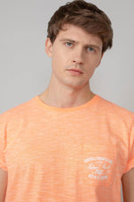Men's heather orange t-shirt - Image n°3