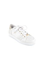 Women's white leather sneakers - Image n°2