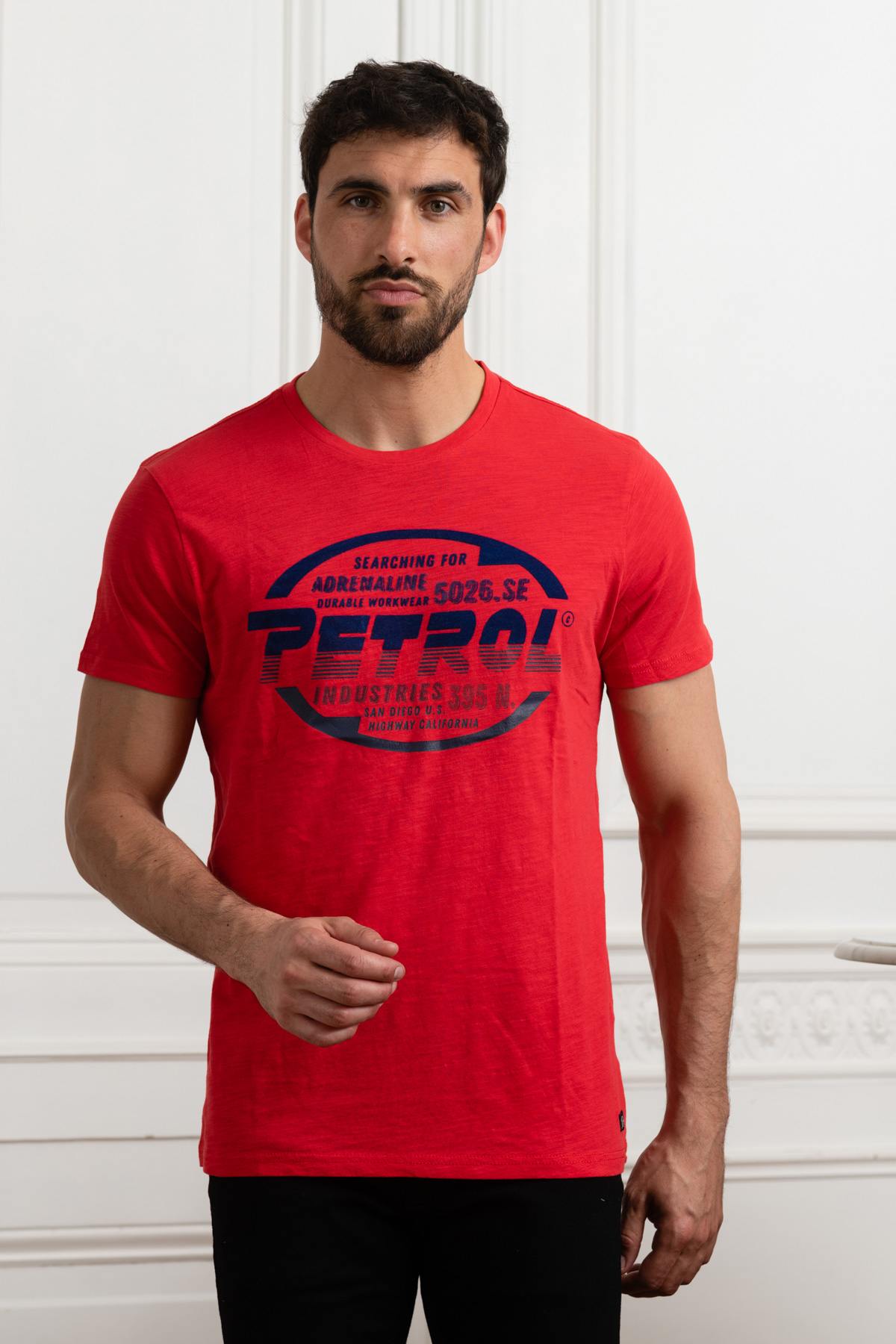 Red round neck t-shirt - Image n°1