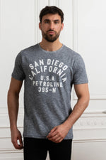 San Diego California heather blue t-shirt - Image n°1