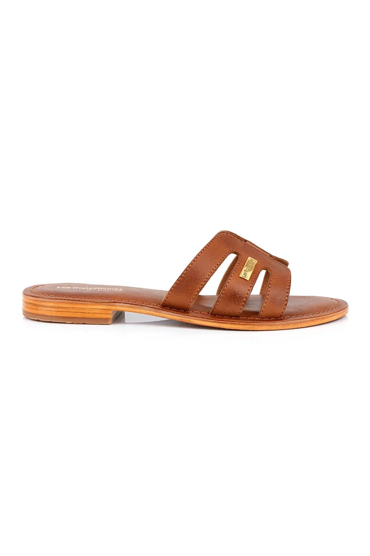 100% brown leather mules - Image n°3