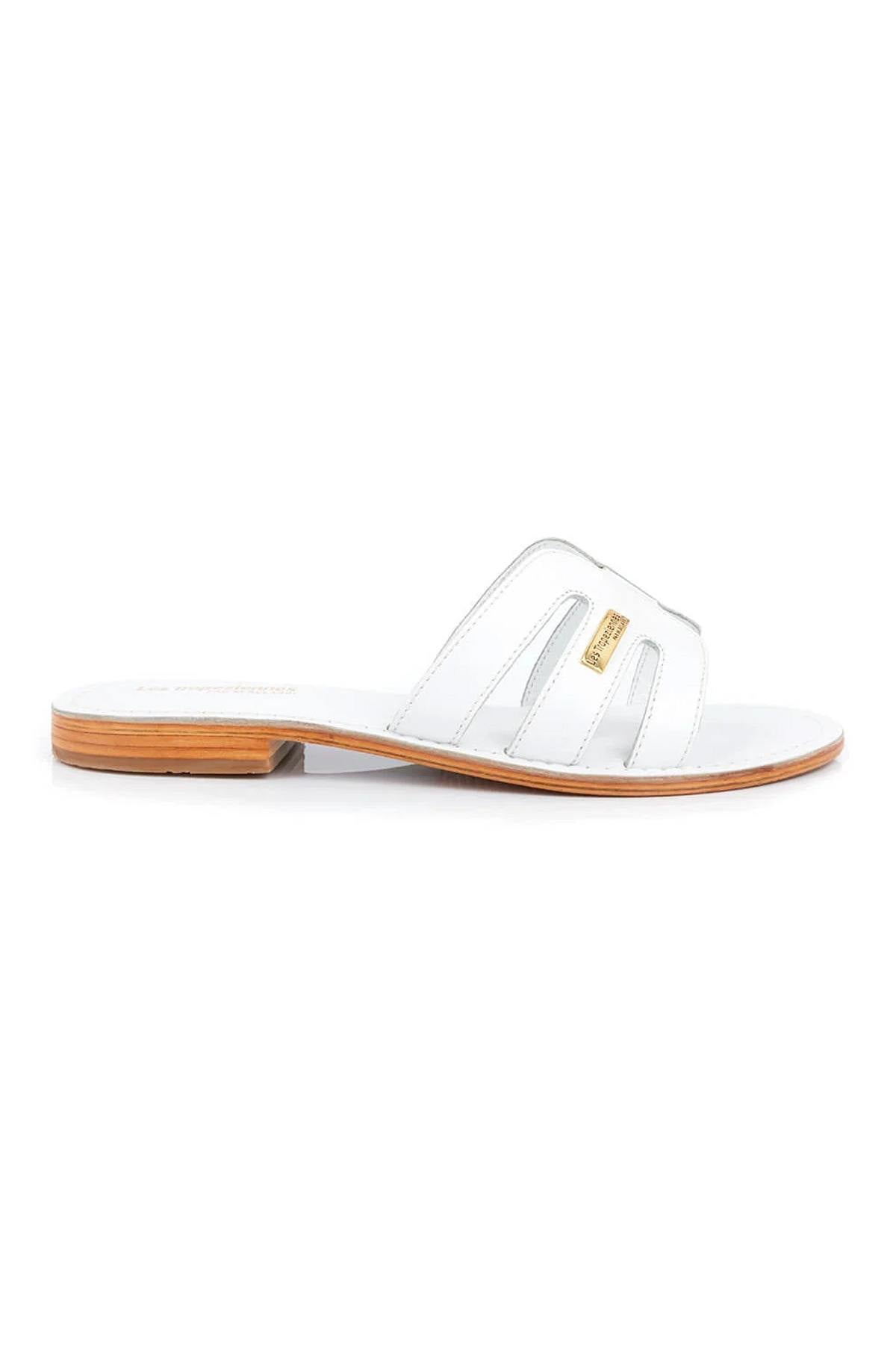 Women's white leather mules - Image n°2