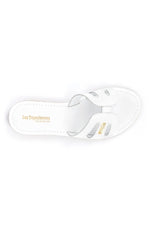 Women's white leather mules - Image n°3