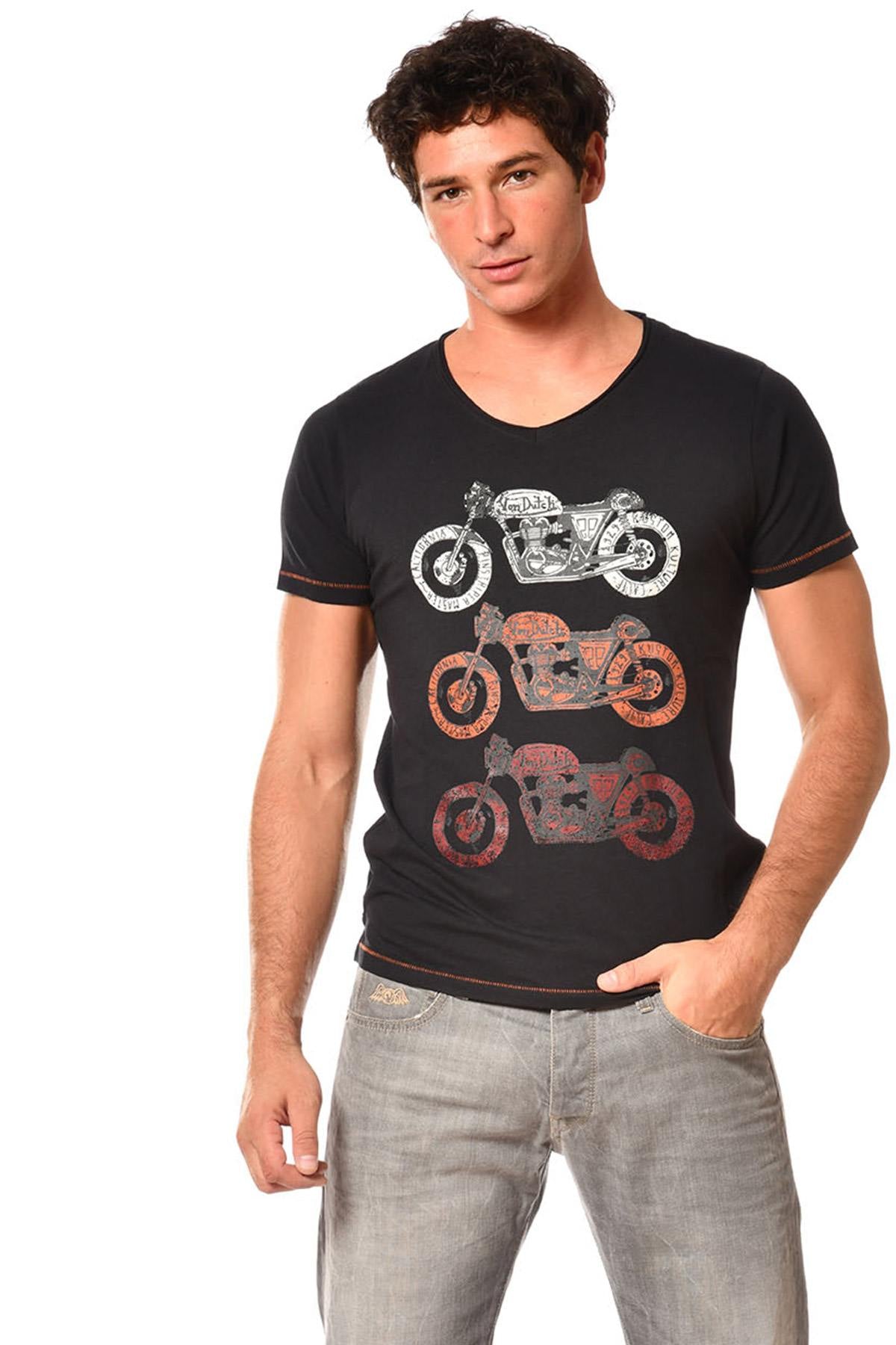 Black motorcycle t-shirt - Image n°1