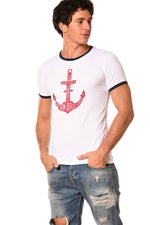 White anchor logo t-shirt - Image n°2