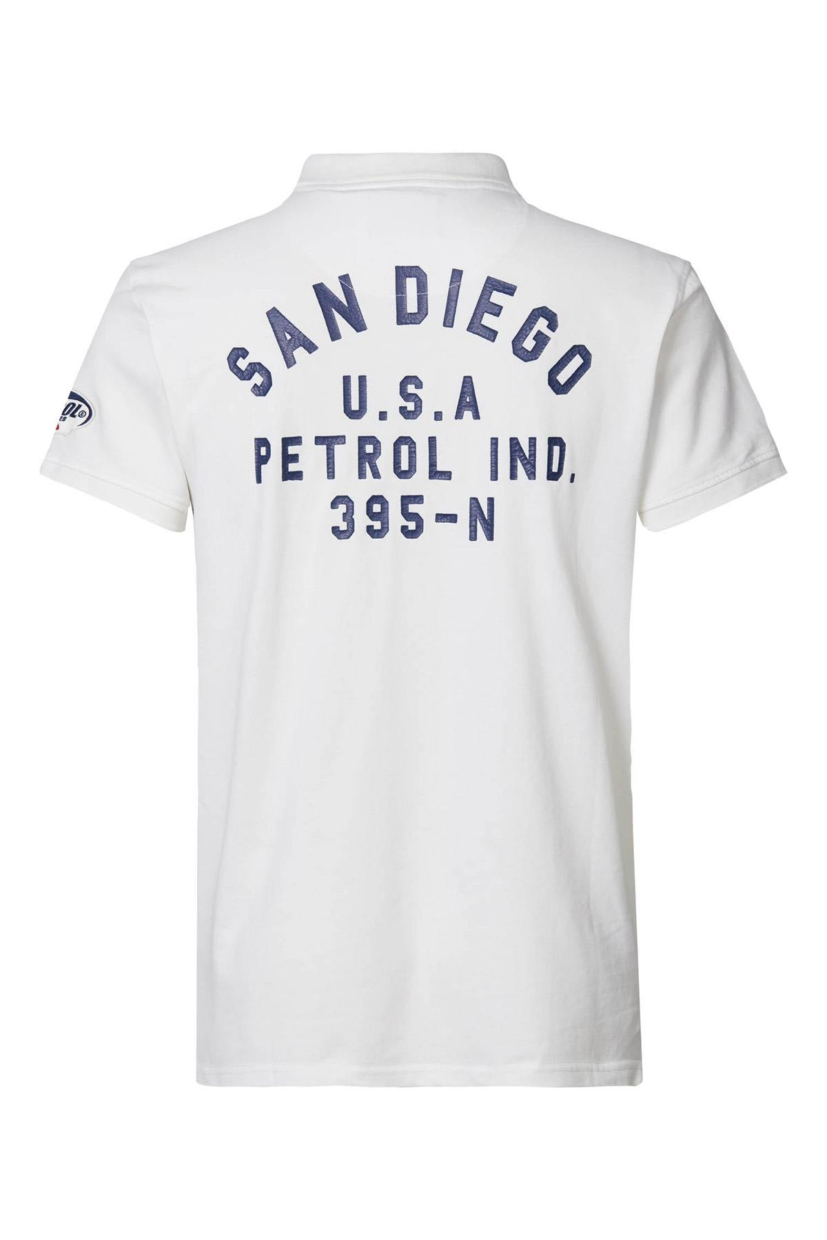 White polo shirt with patches - Image n°2
