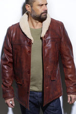 Retro mid-length aviator style jacket - Image n°4