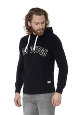 Black sweater with hood - Image n°3