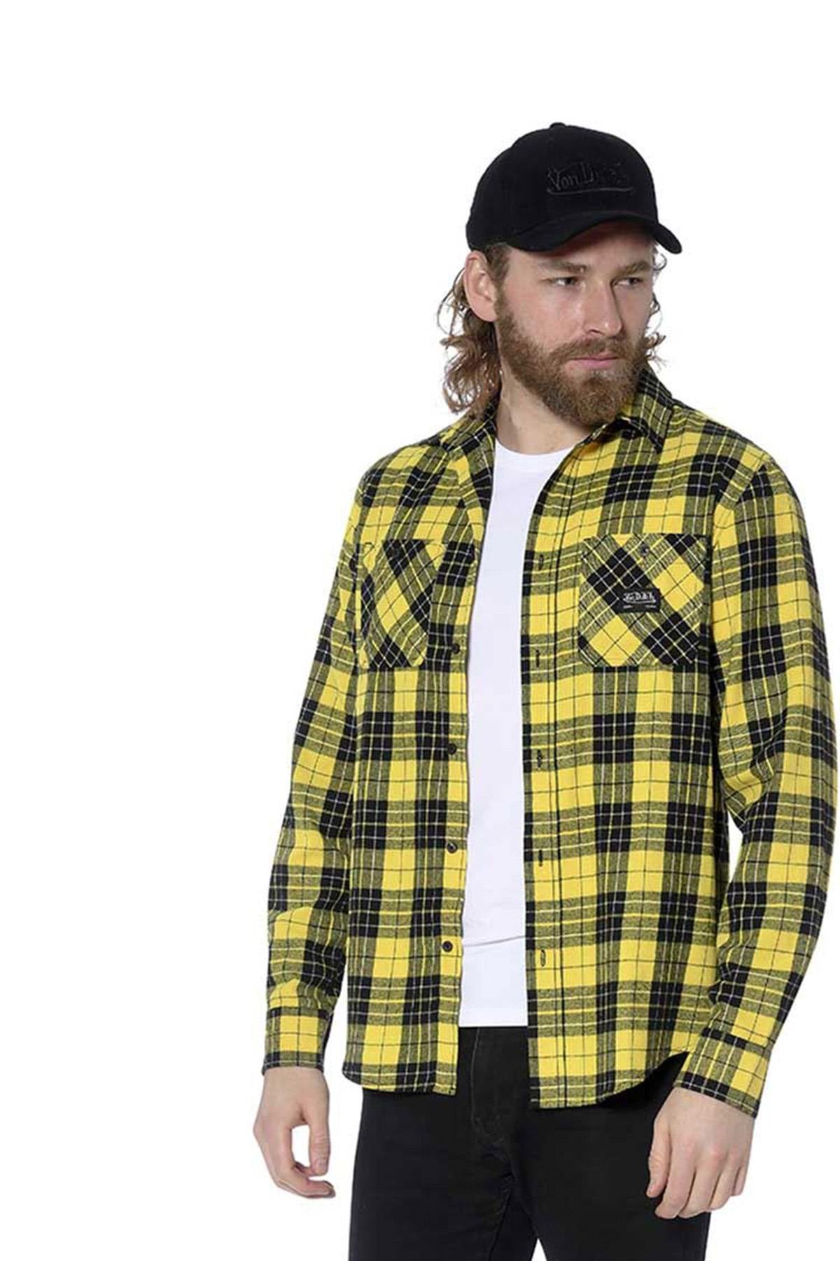 Yellow checked shirt - Image n°3