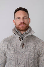 Off-white chunky knit raglan sweater - Image n°8
