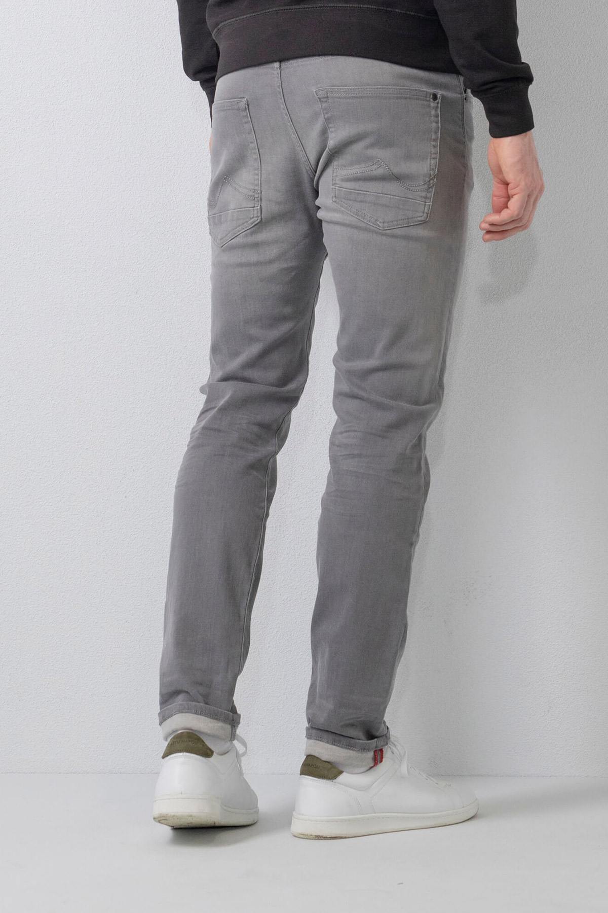 Men's light gray slim jeans - Image n°2