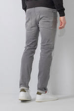 Men's light gray slim jeans - Image n°2