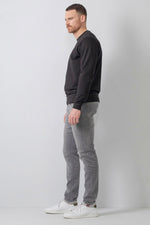 Men's light gray slim jeans - Image n°5