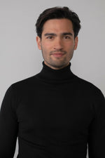 Black turtleneck sweater for men - Image n°5