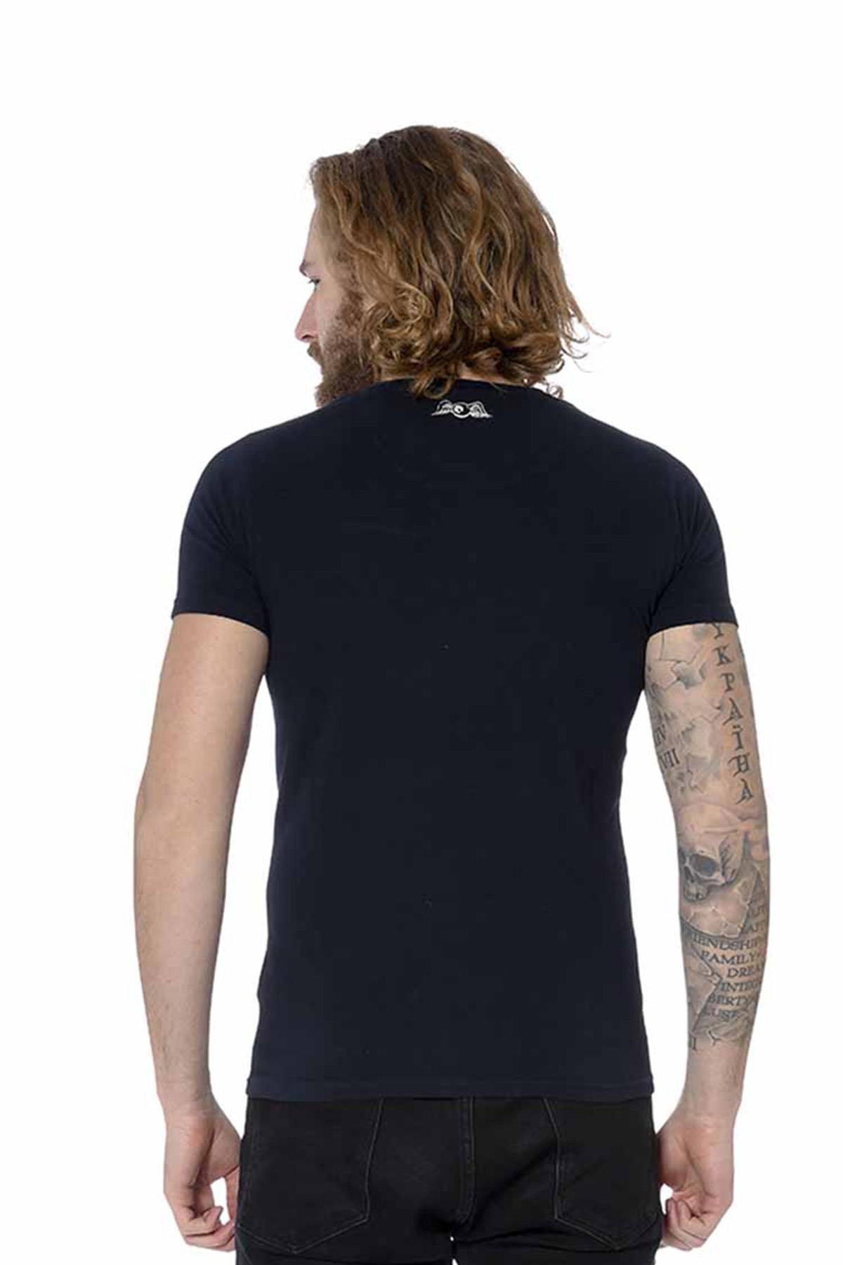 “Kustom Kulture” black V-neck t-shirt - Image n°2