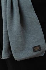 Long gray green men's scarf - Image n°3