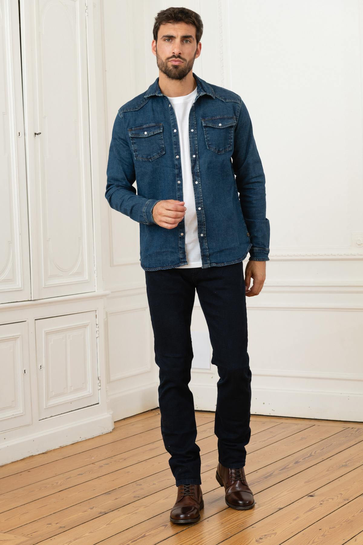 Denim denim overshirt - Image n°2
