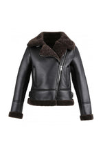 Short bomber jacket in faux shearling - Image n°9