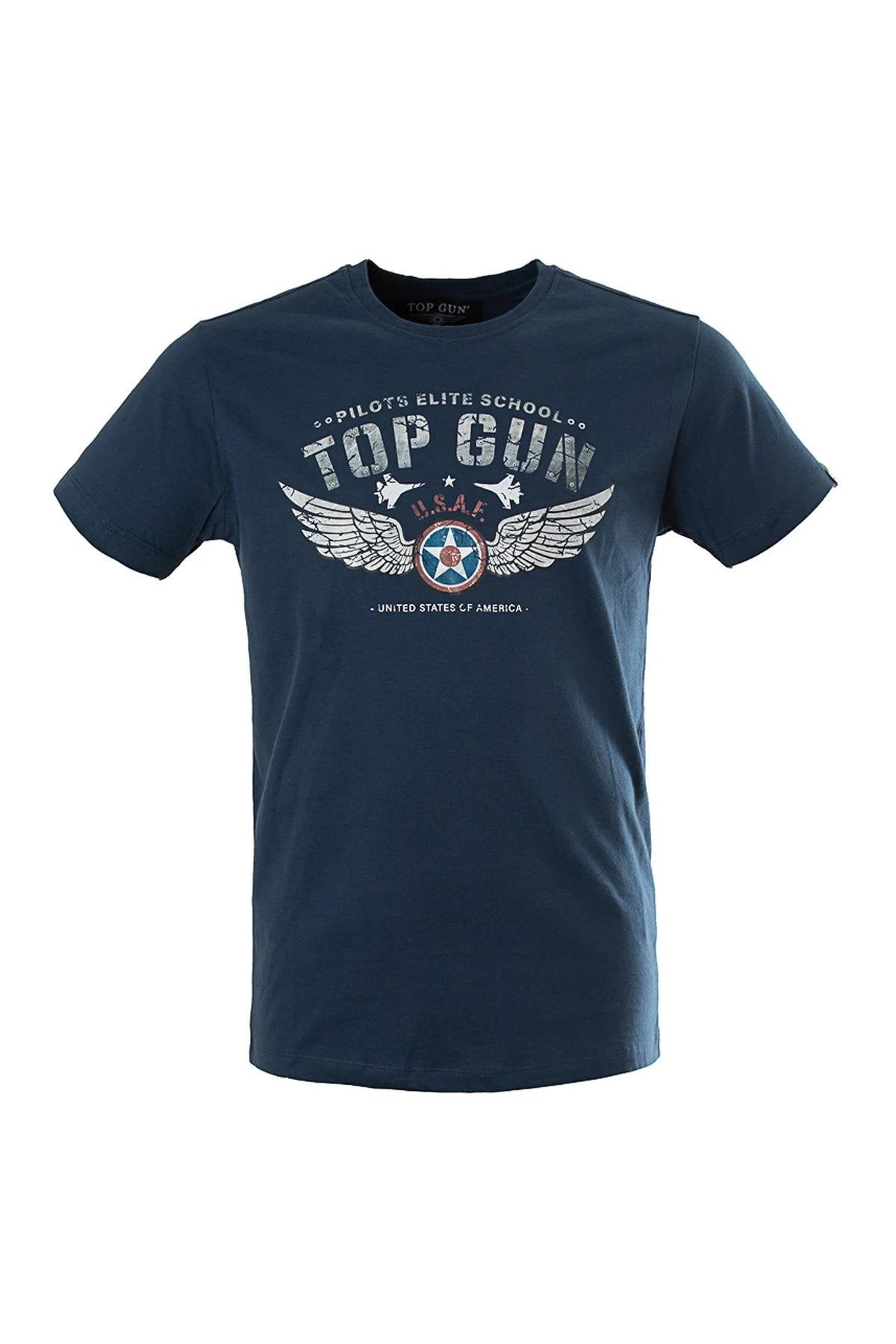 Men's navy blue aviation t-shirt - Image n°1