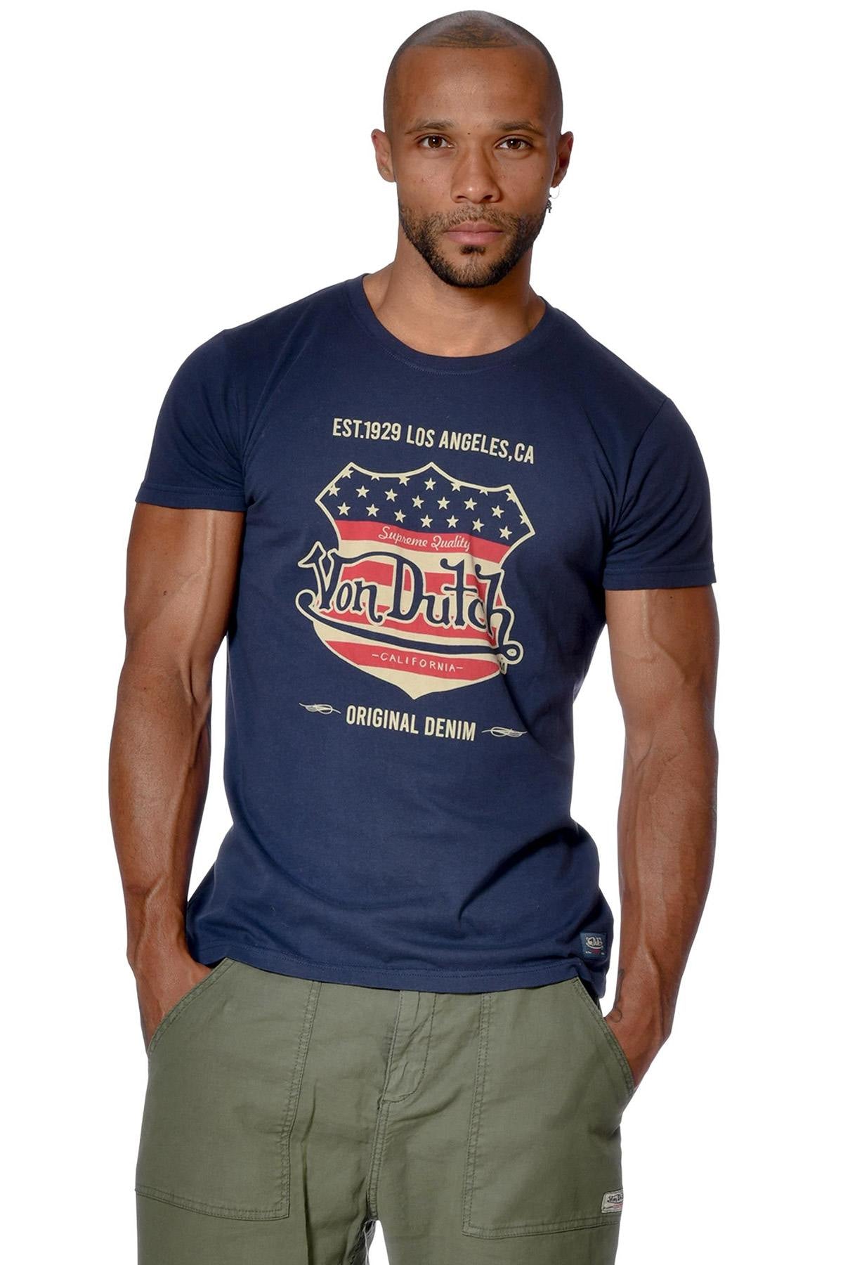 Men's navy blue t-shirt - Image n°1