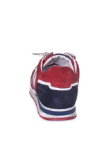 Red sneakers in smooth leather and velvet - Image n°13