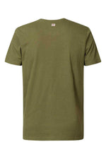 Khaki round neck t-shirt - Image n°6