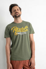 Khaki round neck t-shirt - Image n°1