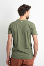 Khaki round neck t-shirt - Image n°4