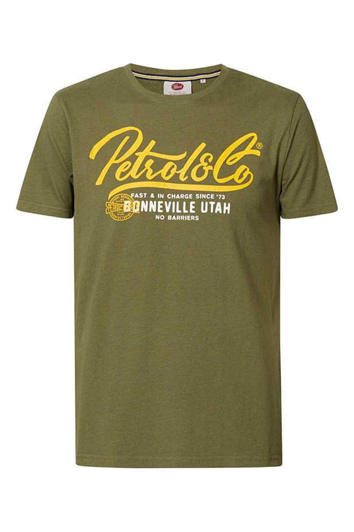 Khaki round neck t-shirt - Image n°5