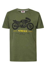 Vintage khaki motorcycle t-shirt - Image n°4