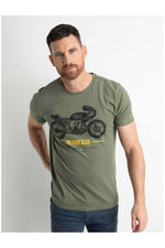 Vintage khaki motorcycle t-shirt - Image n°6