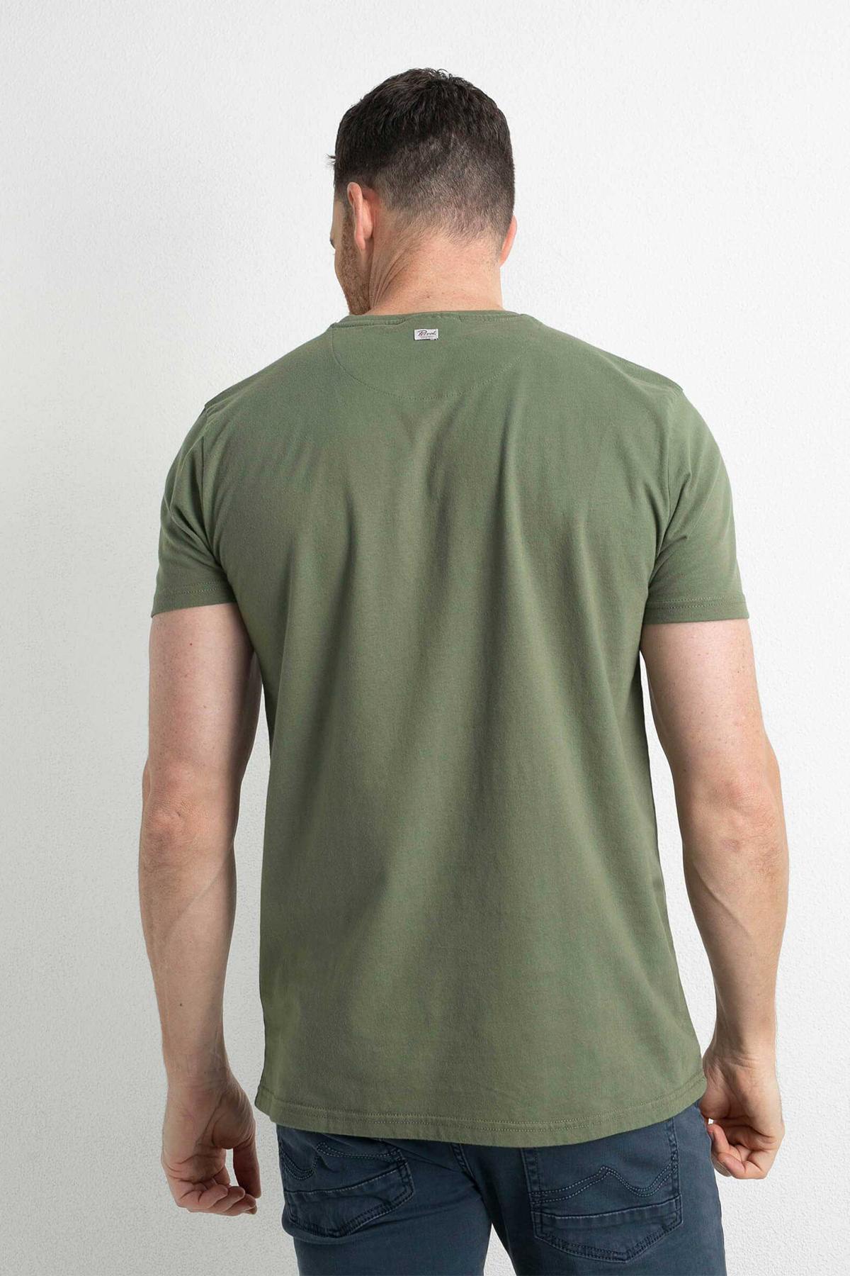 Vintage khaki motorcycle t-shirt - Image n°3