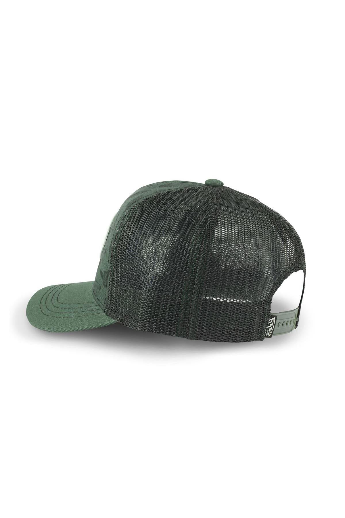 Khaki cap with printed patterns - Image n°4