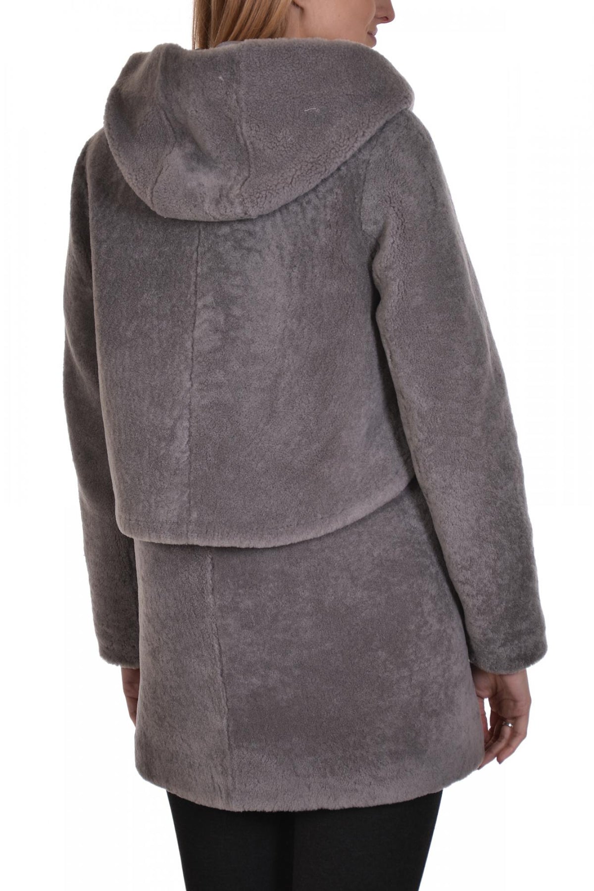 Hooded sheepskin coat SERGE PARIENTE - Image n°3