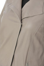 Women's summer coat in Yemen-colored leather - Image n°6