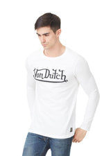 White t-shirt with black logo - Image n°1