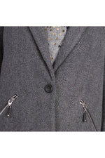 Women's long gray coat - Image n°9