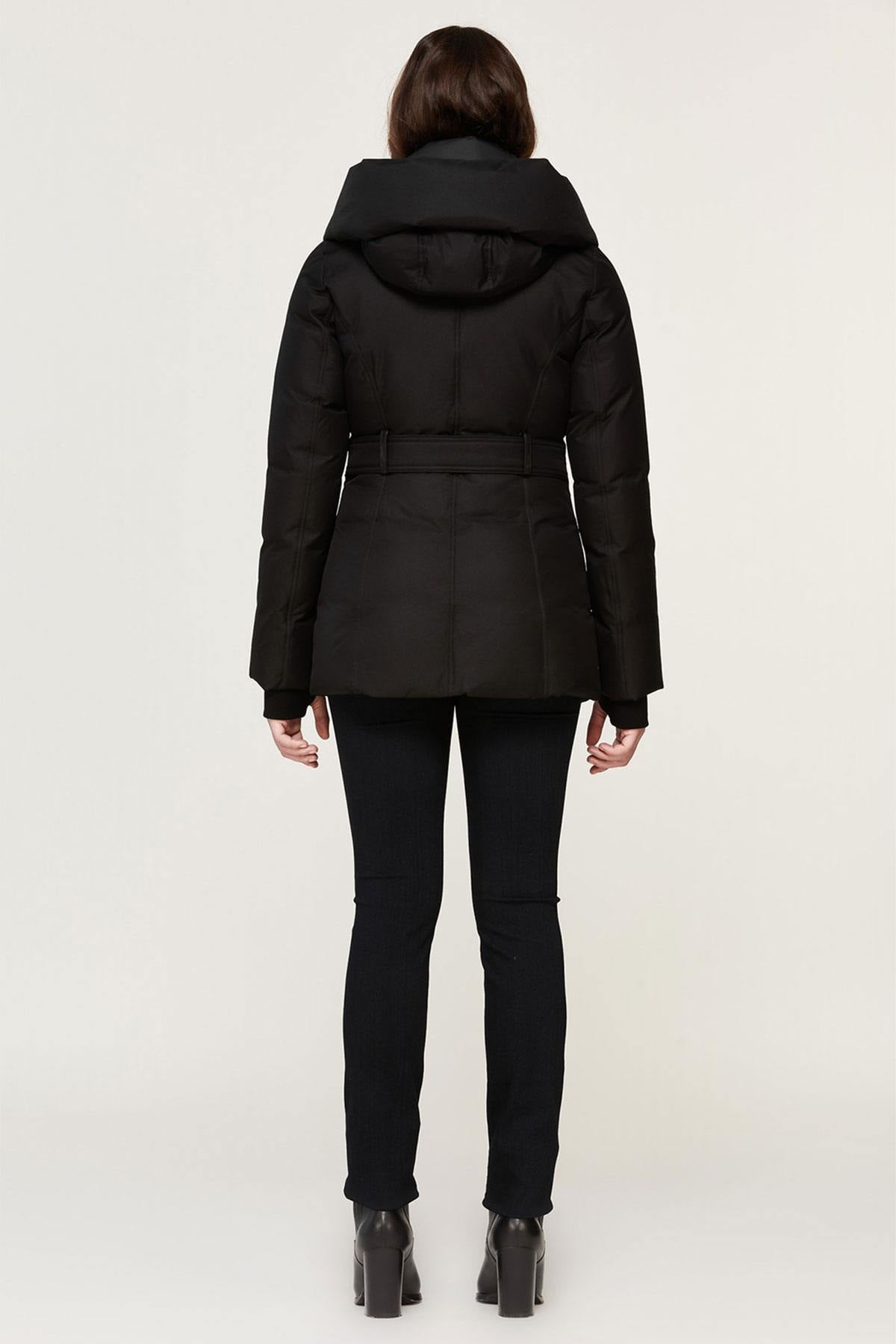 Women's black jacket with hood - Image n°4