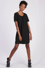 Black dress short sleeves - Image n°1