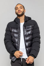 Men's black down jacket - Image n°2