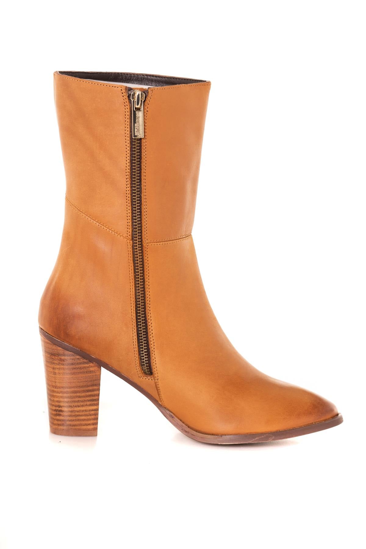Women's leather boot - Image n°2