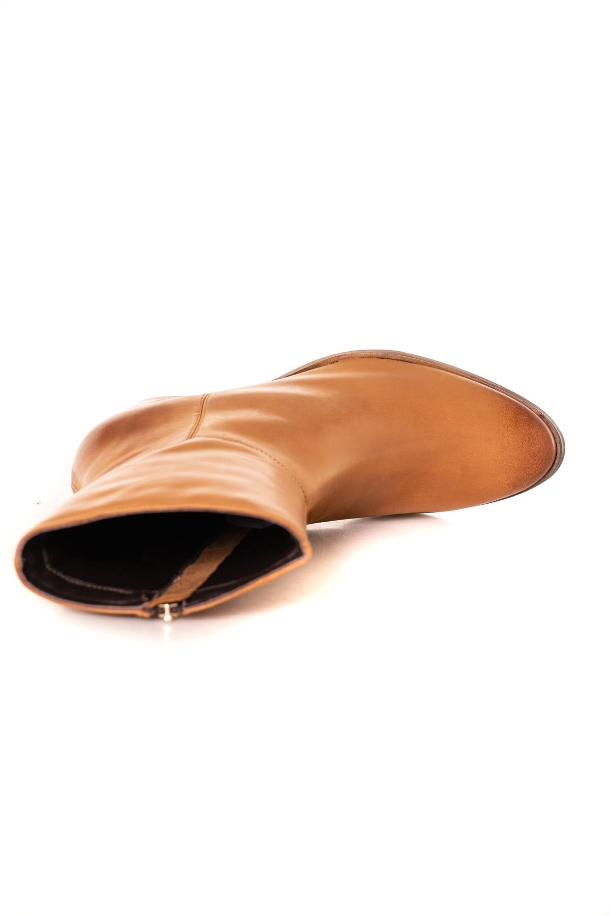 Women's leather boot - Image n°3