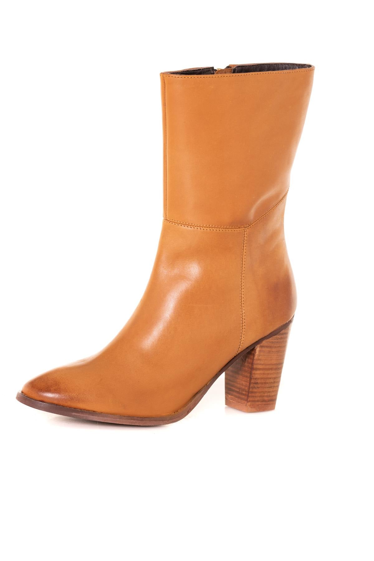 Women's leather boot - Image n°7