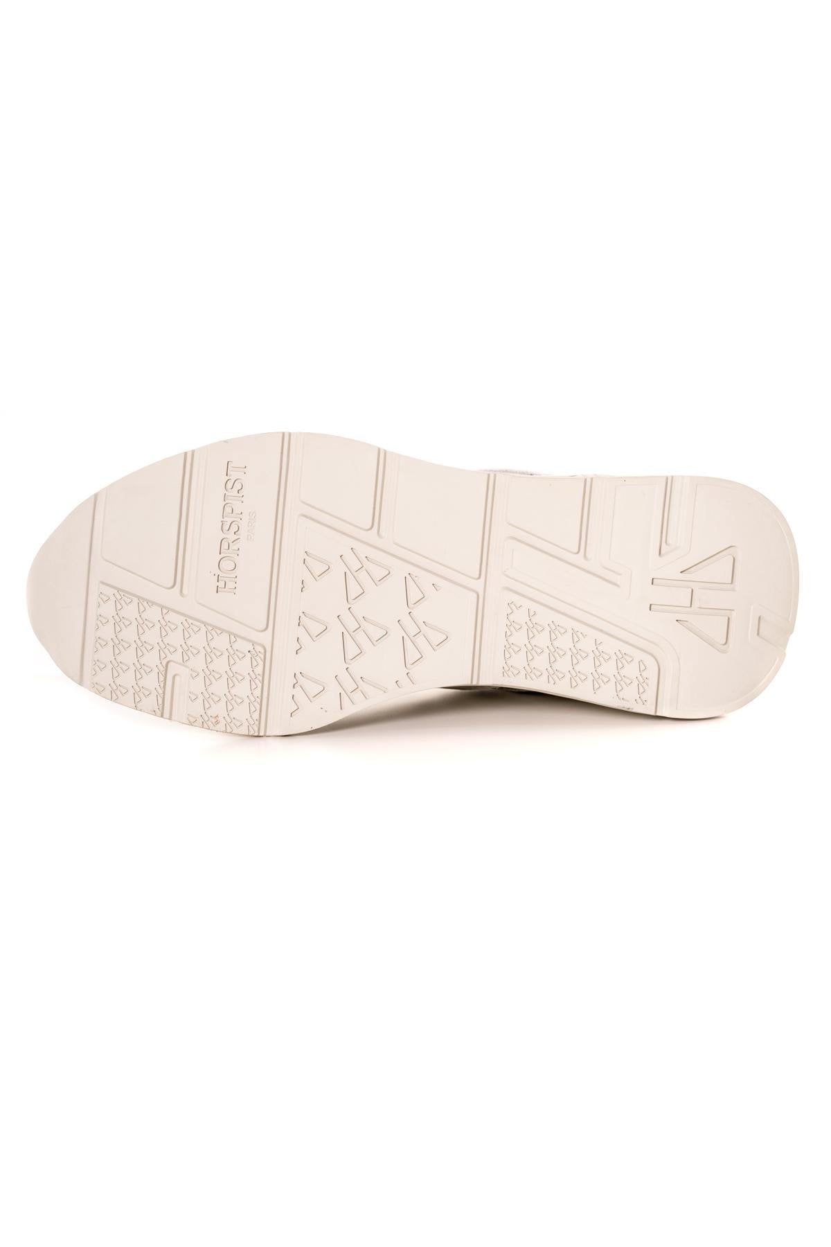 Men's leather and textile sneakers - Image n°4