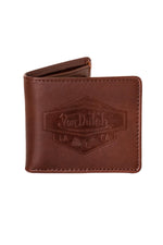 Brown cowhide leather wallet - Image n°1