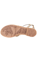 Gold women's sandals - Image n°4