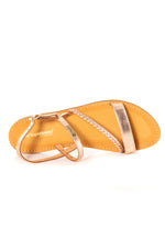 Women's gold sandals - Image n°3
