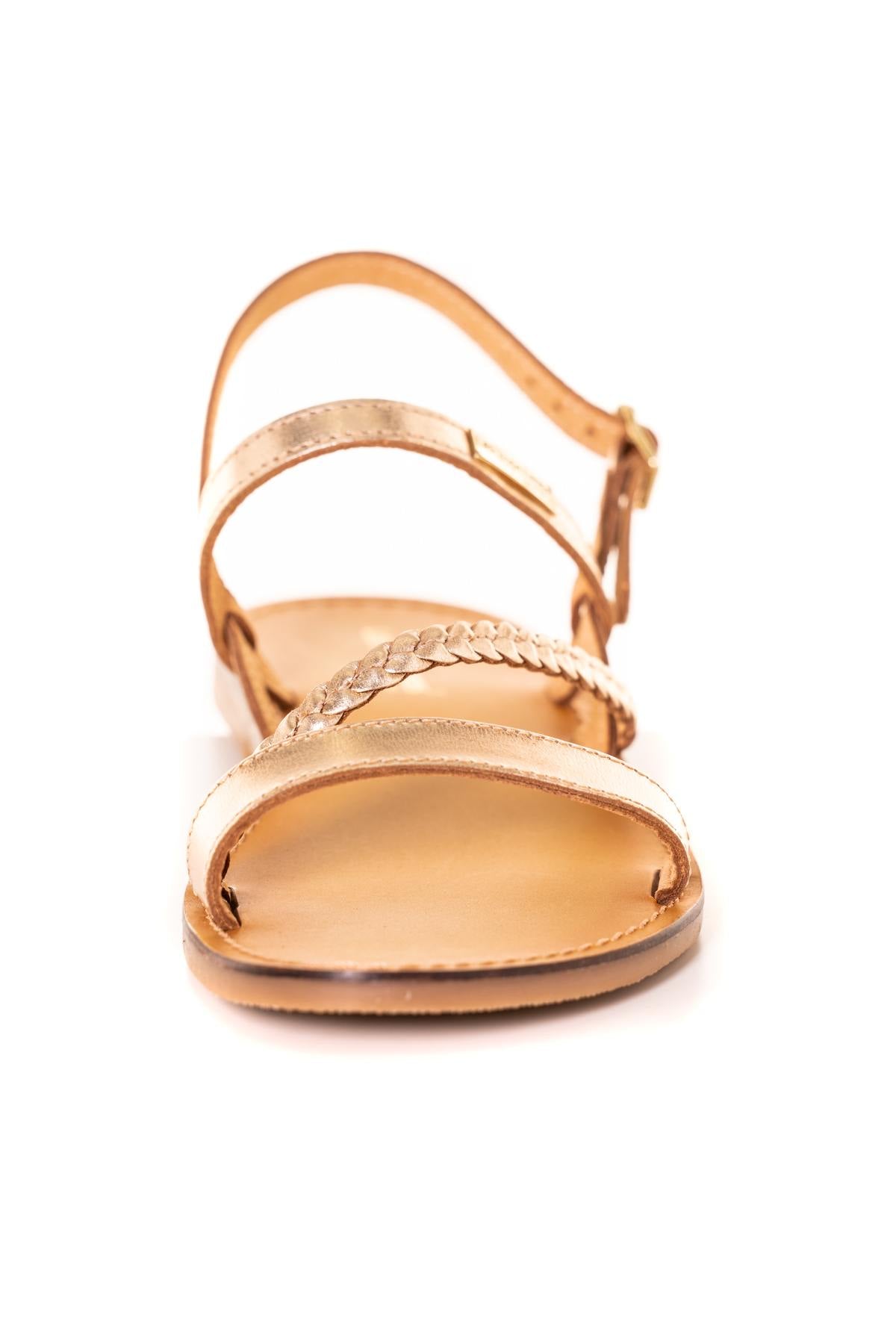 Women's gold sandals - Image n°5