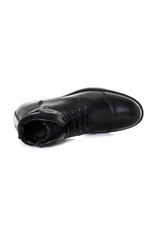 Men's black leather boots - Image n°3