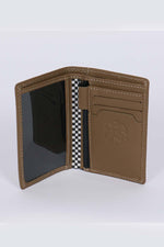 Khaki cowhide leather wallet - Image n°2